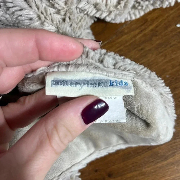 Pottery Barn Kids PBK Plush Tan and Pink Bunny Rabbit and Blanket Set - Picture 10 of 16